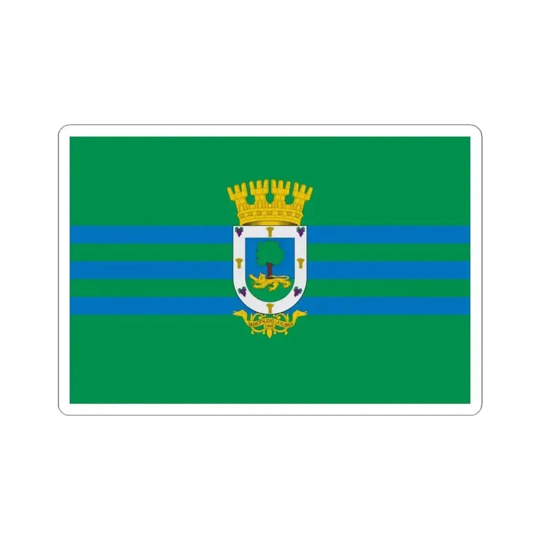 Bandera de La Florida Chile (Chile) STICKER Vinyl Kiss-Cut Decal 4 Inch White - The Sticker Space