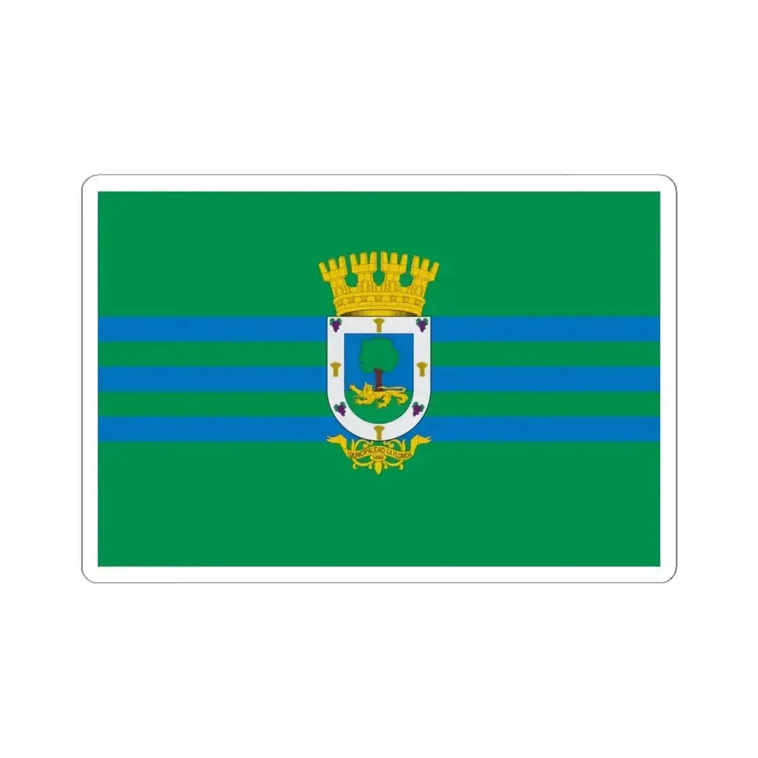 Bandera de La Florida Chile (Chile) STICKER Vinyl Kiss-Cut Decal 6 Inch White - The Sticker Space