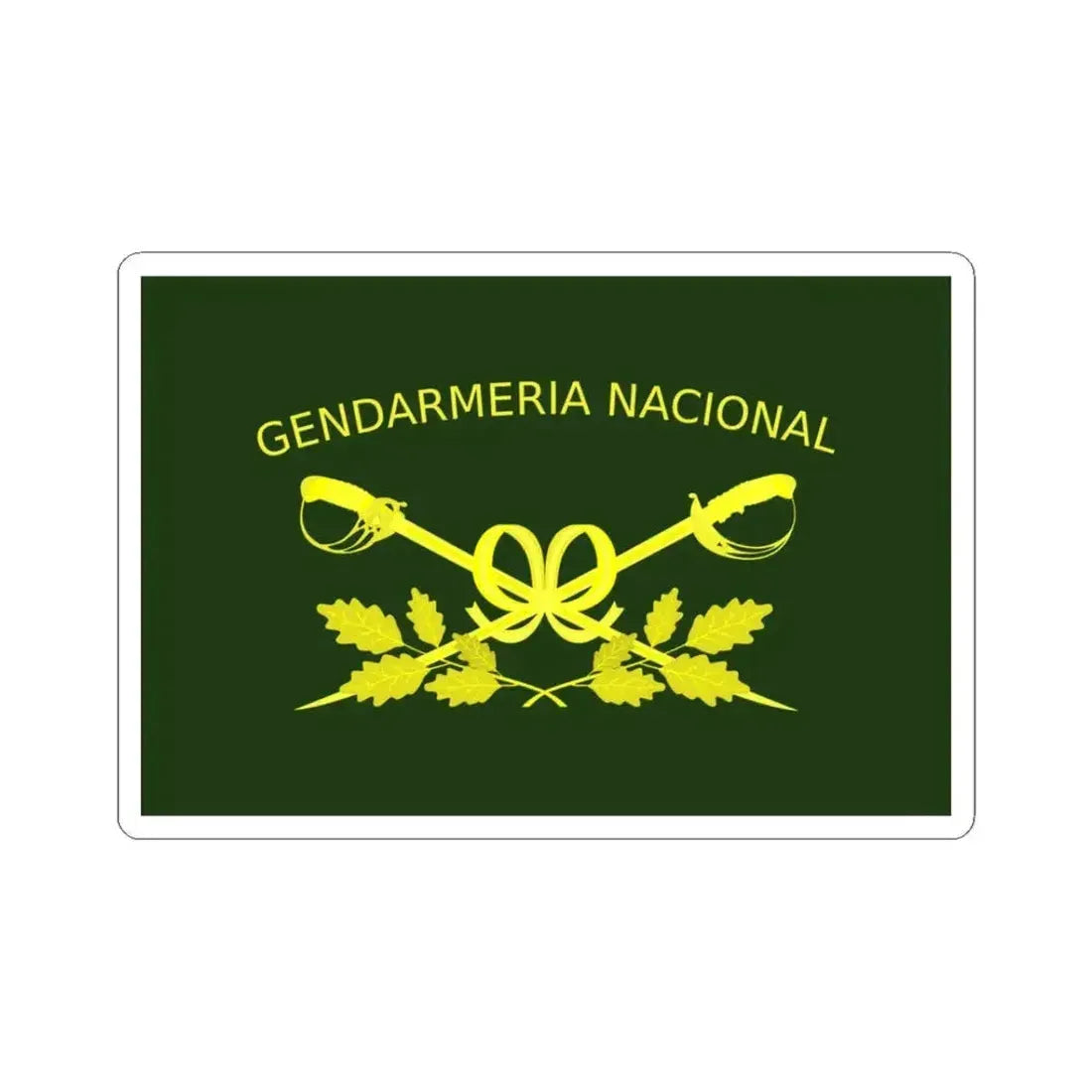 Bandera de la Gendarmeria Argentina II (Argentina) STICKER Vinyl Kiss-Cut Decal 3 Inch White - The Sticker Space