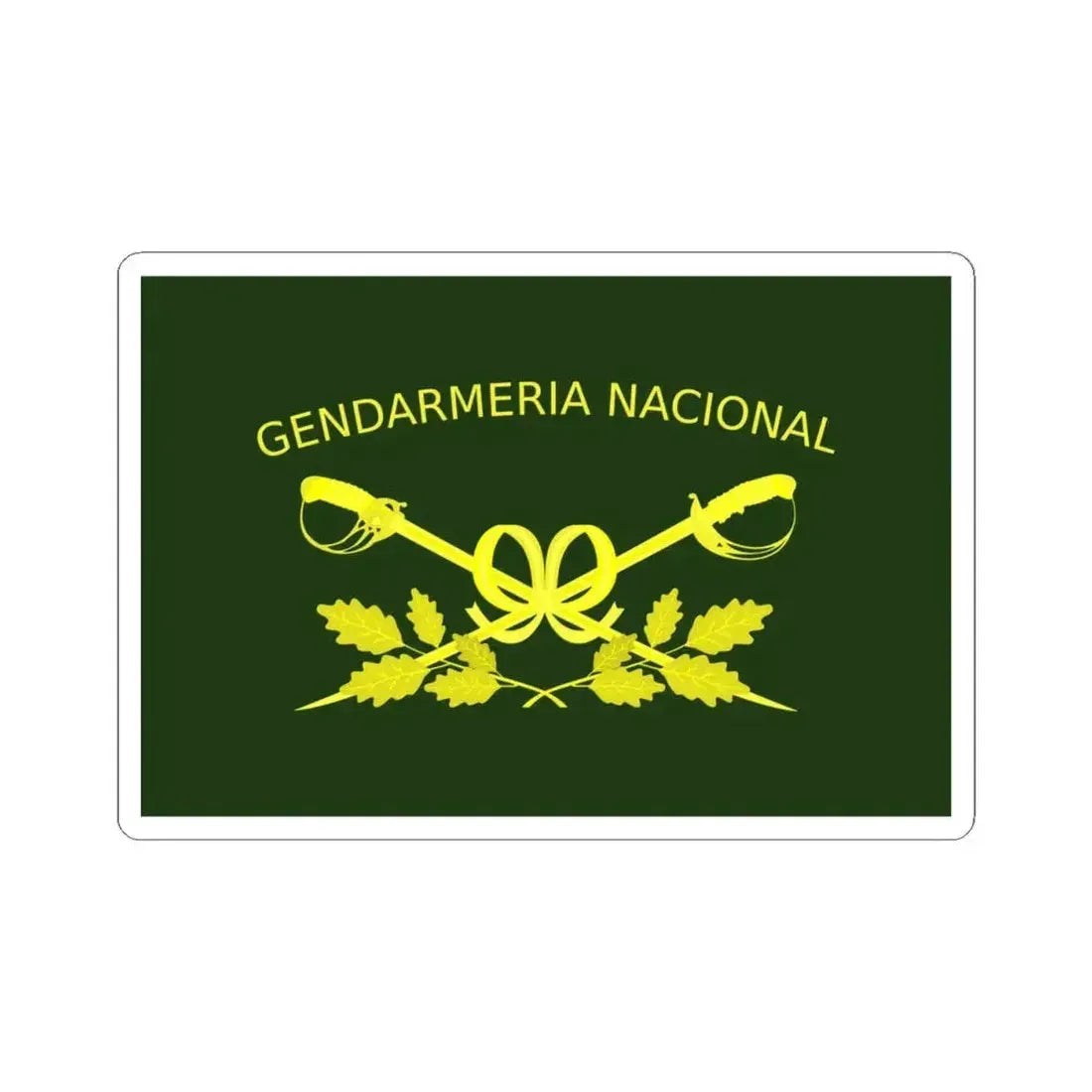 Bandera de la Gendarmeria Argentina II (Argentina) STICKER Vinyl Kiss-Cut Decal 4 Inch White - The Sticker Space