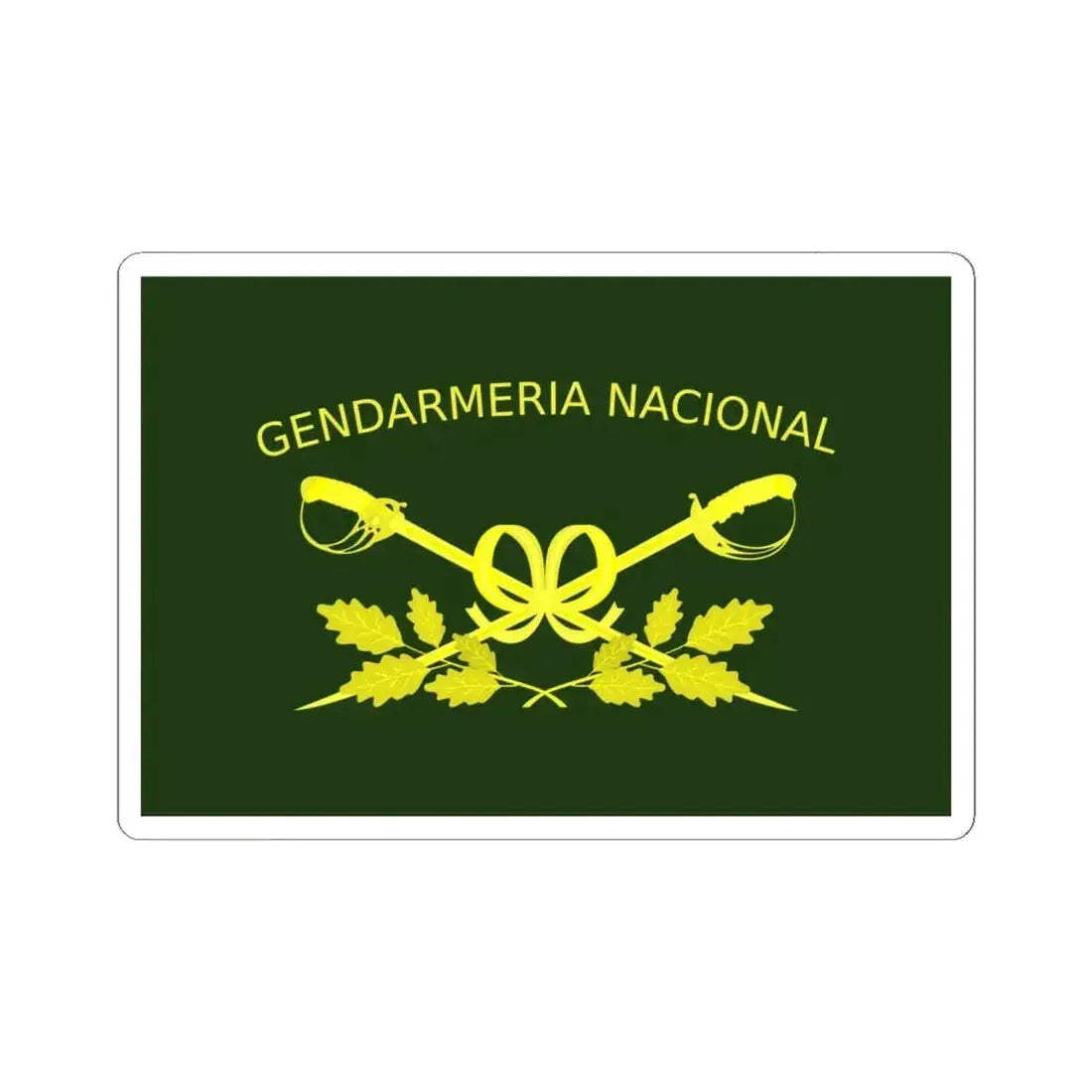 Bandera de la Gendarmeria Argentina II (Argentina) STICKER Vinyl Kiss-Cut Decal 6 Inch White - The Sticker Space
