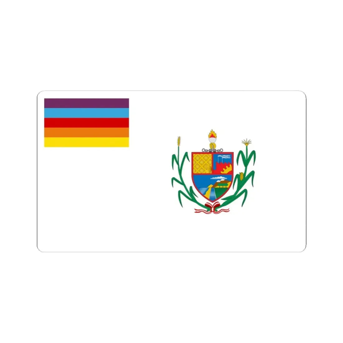 Bandera de La Libertad Peru (Peru) STICKER Vinyl Kiss-Cut Decal 3 Inch White - The Sticker Space