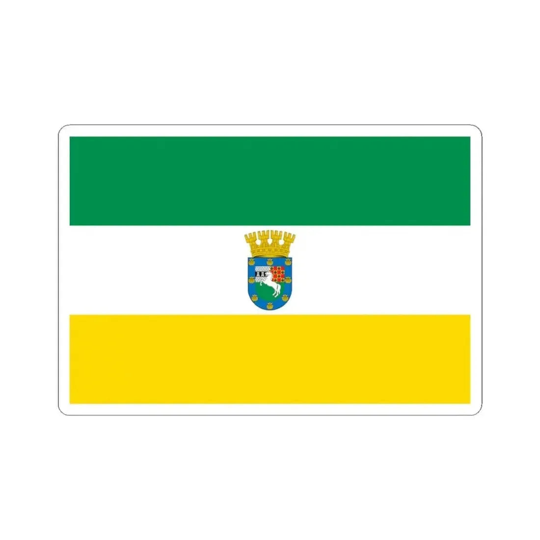 Bandera de La Pintana (Chile) STICKER Vinyl Kiss-Cut Decal 4 Inch White - The Sticker Space