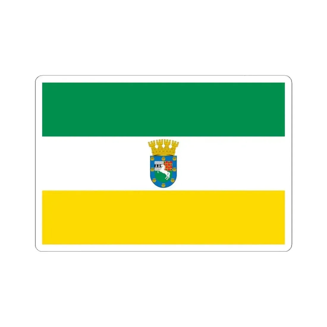 Bandera de La Pintana (Chile) STICKER Vinyl Kiss-Cut Decal 6 Inch White - The Sticker Space