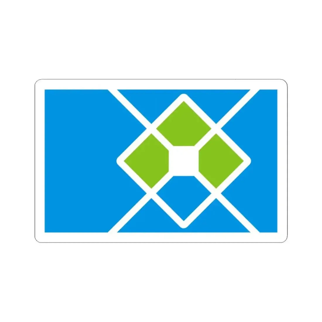 Bandera de La Plata (Argentina) STICKER Vinyl Kiss-Cut Decal 3 Inch White - The Sticker Space