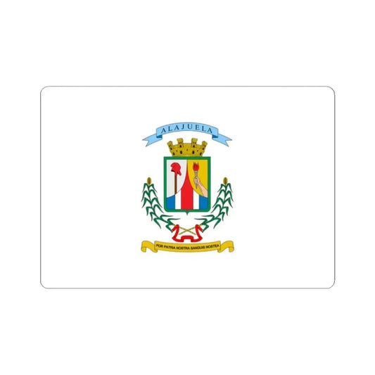 Bandera de la Provincia de Alajuela (Costa Rica) STICKER Vinyl Kiss-Cut Decal 2 Inch White - The Sticker Space