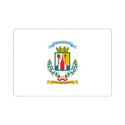 Bandera de la Provincia de Alajuela (Costa Rica) STICKER Vinyl Kiss-Cut Decal 4 Inch White - The Sticker Space