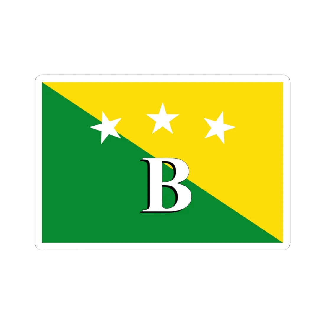 Bandera de la Provincia de Bocas del Toro (Panama) STICKER Vinyl Kiss-Cut Decal 4 Inch White - The Sticker Space