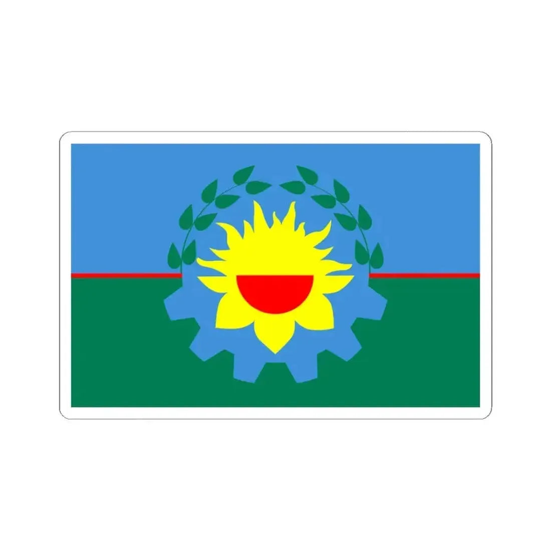 Bandera de la Provincia de Buenos Aires (Argentina) STICKER Vinyl Kiss-Cut Decal 3 Inch White - The Sticker Space