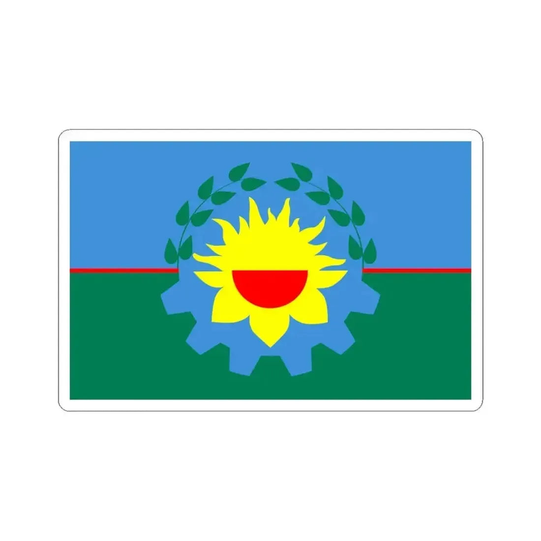 Bandera de la Provincia de Buenos Aires (Argentina) STICKER Vinyl Kiss-Cut Decal 6 Inch White - The Sticker Space