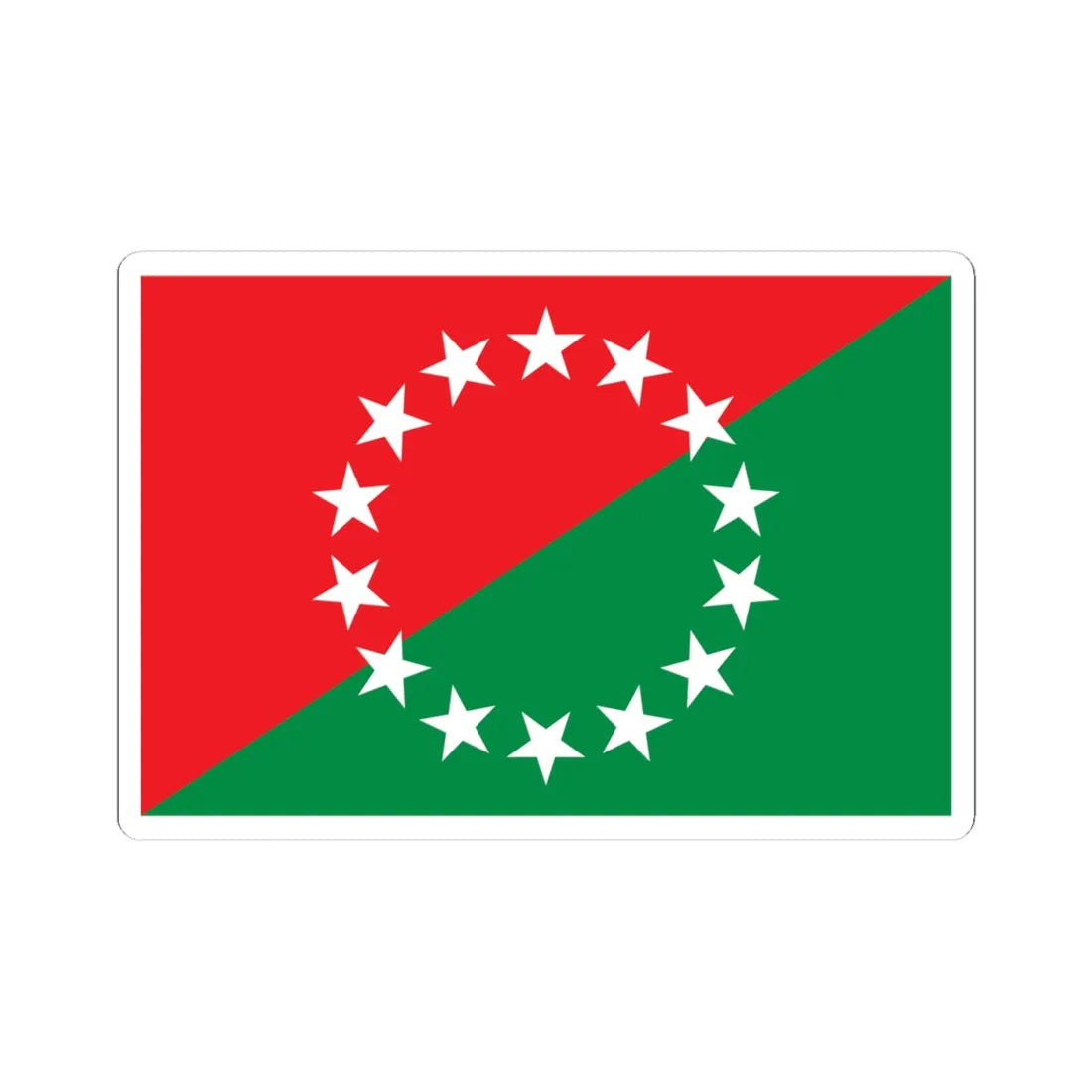 Bandera de la Provincia de Chiriqui (Panama) STICKER Vinyl Kiss-Cut Decal 4 Inch White - The Sticker Space