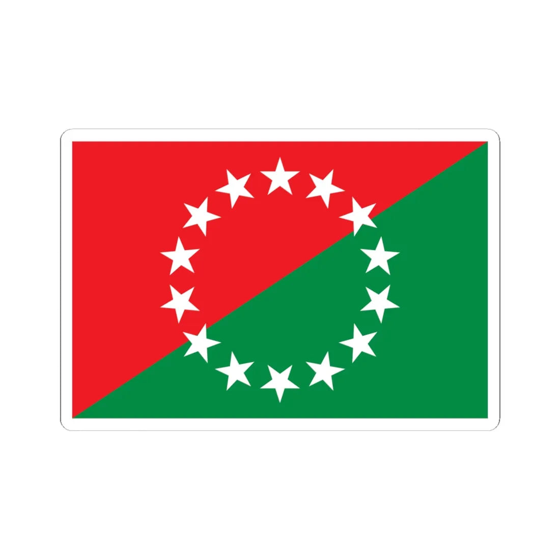 Bandera de la Provincia de Chiriqui (Panama) STICKER Vinyl Kiss-Cut Decal 6 Inch White - The Sticker Space