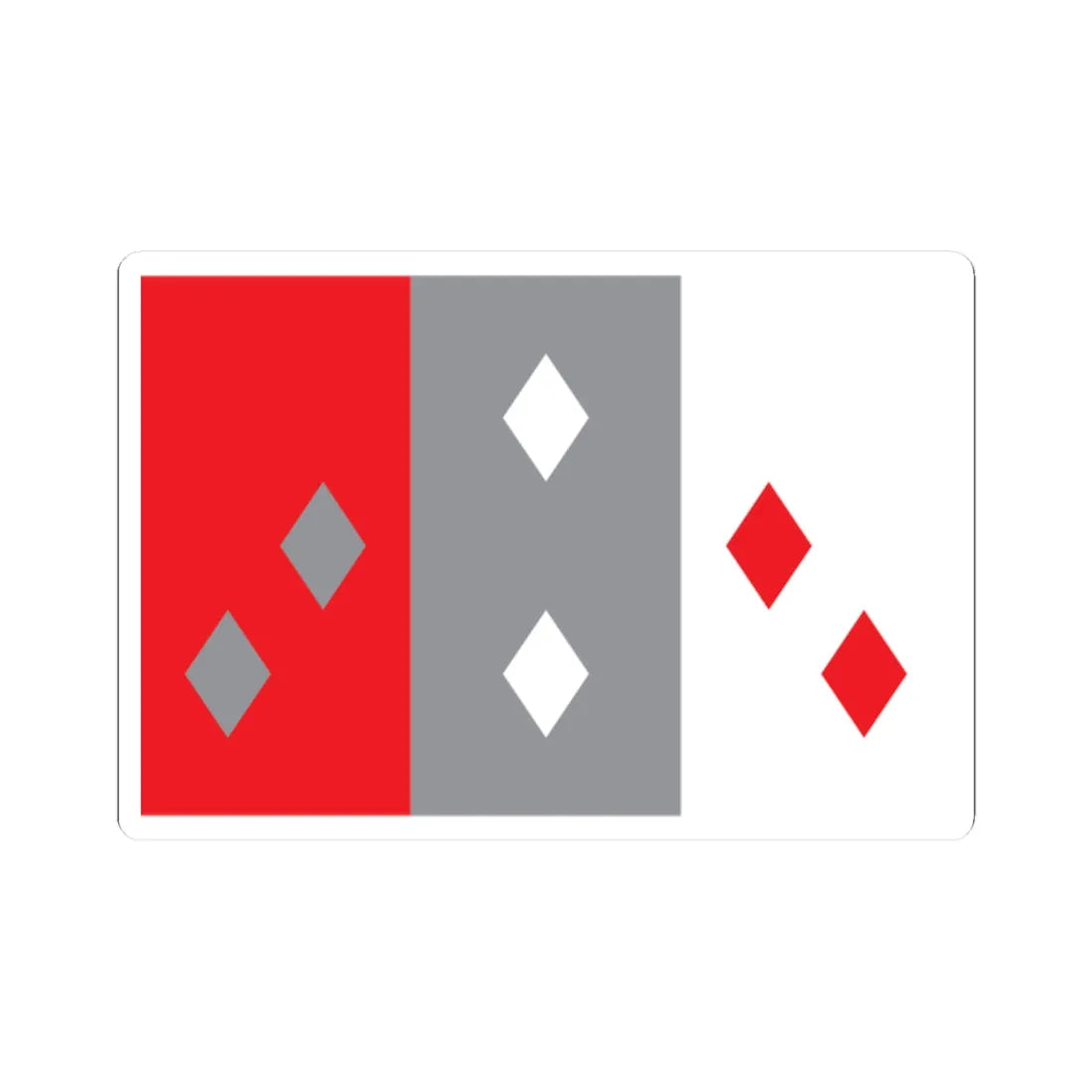 Bandera de la Provincia de Cocle (Panama) STICKER Vinyl Kiss-Cut Decal 2 Inch White - The Sticker Space