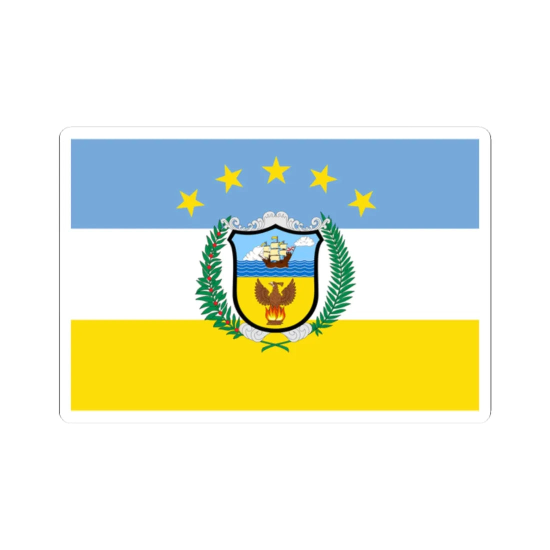 Bandera de la Provincia de Colon (Panama) STICKER Vinyl Kiss-Cut Decal 2 Inch White - The Sticker Space