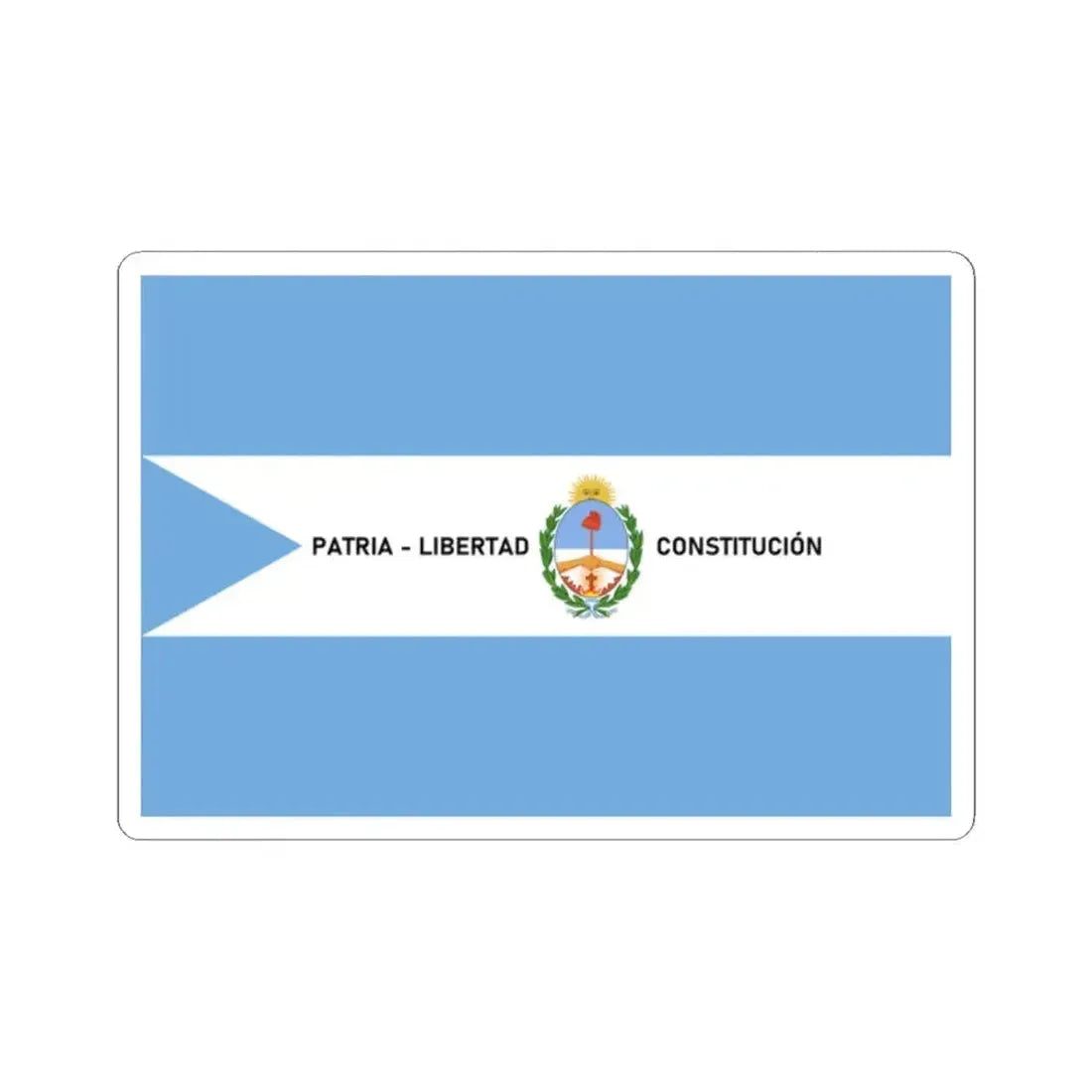 Bandera de la Provincia de Corrientes (Argentina) STICKER Vinyl Kiss-Cut Decal 2 Inch White - The Sticker Space