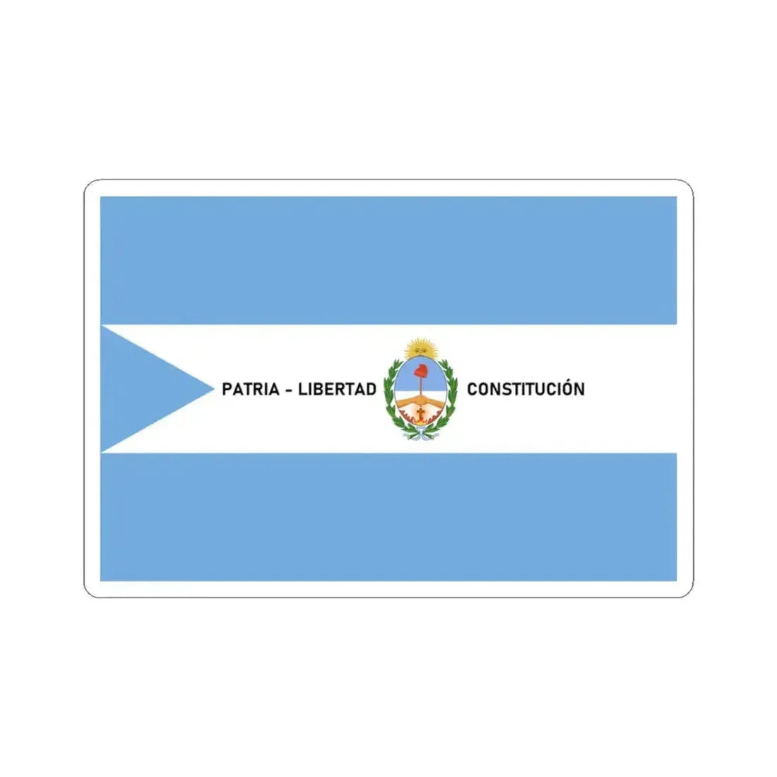 Bandera de la Provincia de Corrientes (Argentina) STICKER Vinyl Kiss-Cut Decal 3 Inch White - The Sticker Space