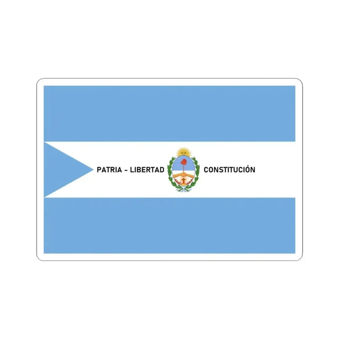 Bandera de la Provincia de Corrientes (Argentina) STICKER Vinyl Kiss-Cut Decal 4 Inch White - The Sticker Space