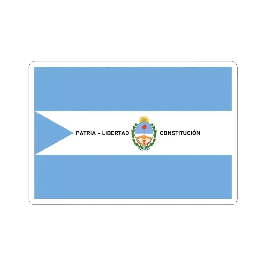 Bandera de la Provincia de Corrientes (Argentina) STICKER Vinyl Kiss-Cut Decal 6 Inch White - The Sticker Space