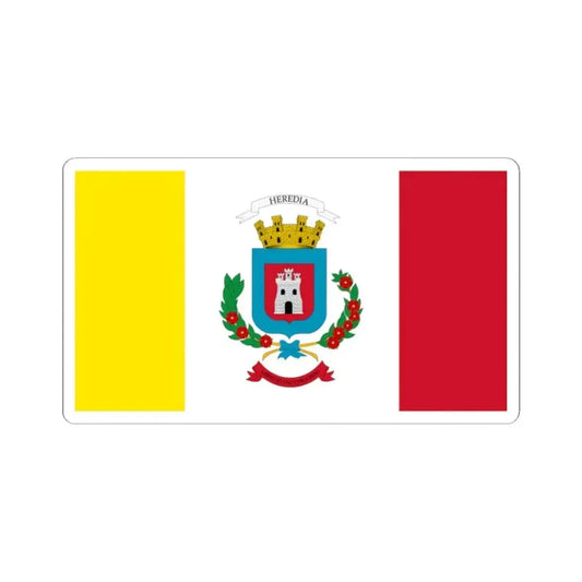 Bandera de la Provincia de Heredia (Costa Rica) STICKER Vinyl Kiss-Cut Decal 2 Inch White - The Sticker Space