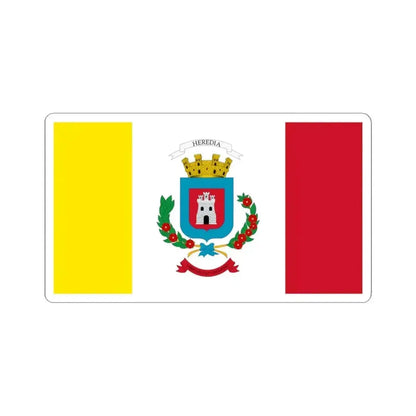 Bandera de la Provincia de Heredia (Costa Rica) STICKER Vinyl Kiss-Cut Decal 3 Inch White - The Sticker Space