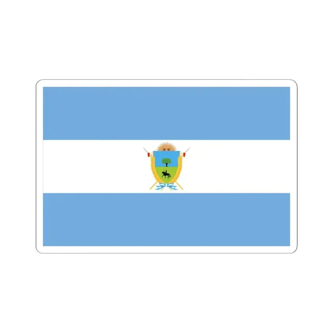 Bandera de la Provincia de La Pampa (Argentina) STICKER Vinyl Kiss-Cut Decal 4 Inch White - The Sticker Space