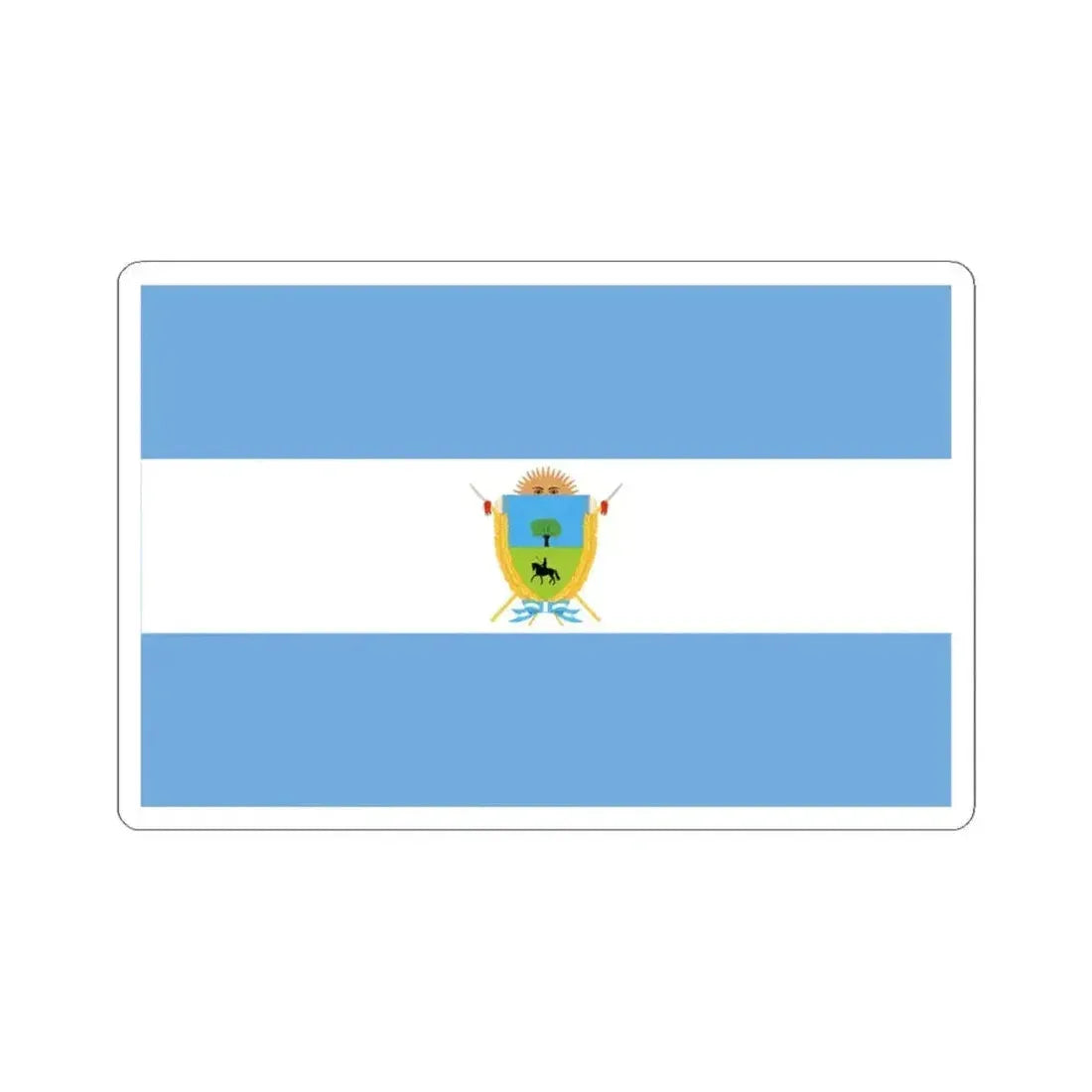 Bandera de la Provincia de La Pampa (Argentina) STICKER Vinyl Kiss-Cut Decal 6 Inch White - The Sticker Space