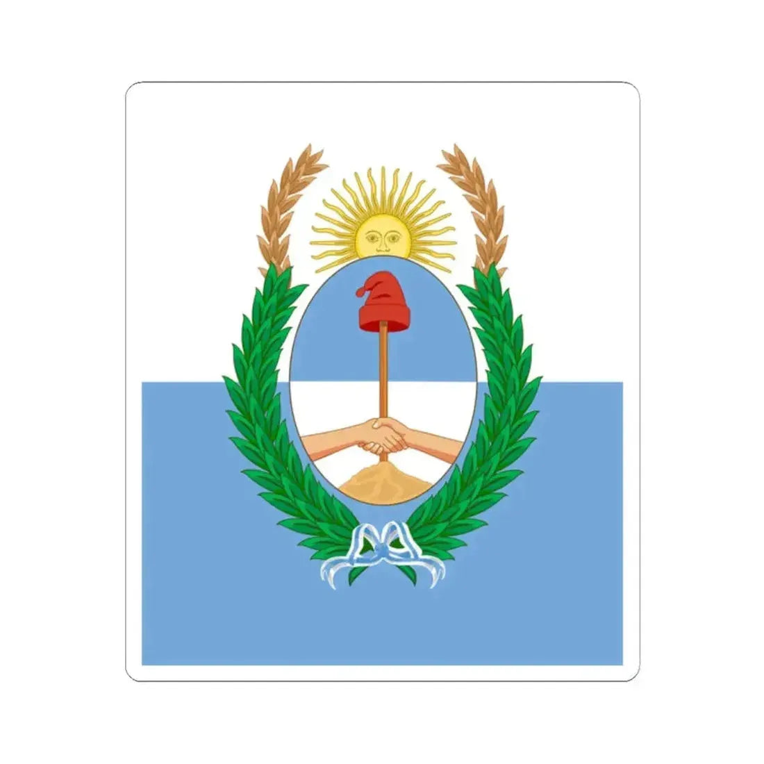 Bandera de la Provincia de Mendoza (Argentina) STICKER Vinyl Kiss-Cut Decal 2 Inch White - The Sticker Space