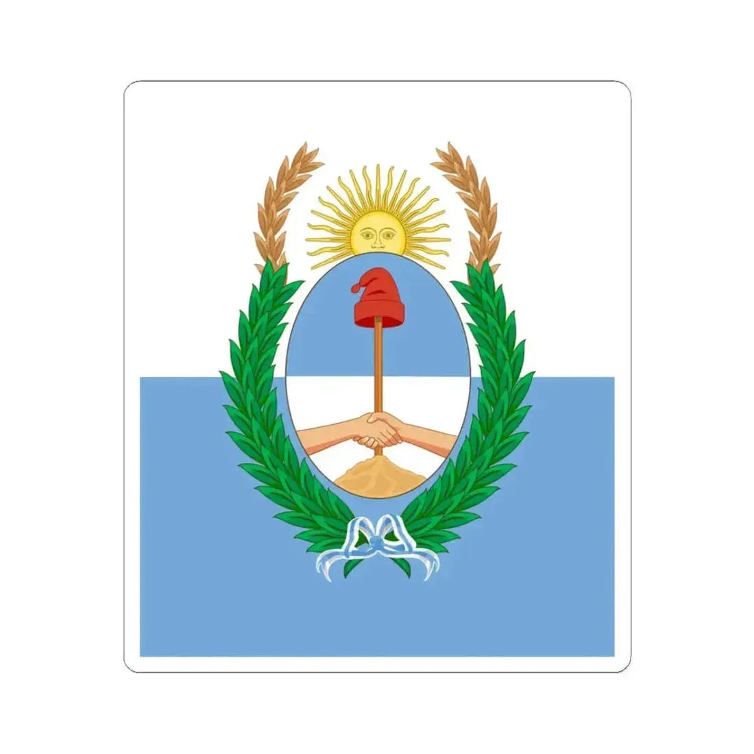 Bandera de la Provincia de Mendoza (Argentina) STICKER Vinyl Kiss-Cut Decal 3 Inch White - The Sticker Space