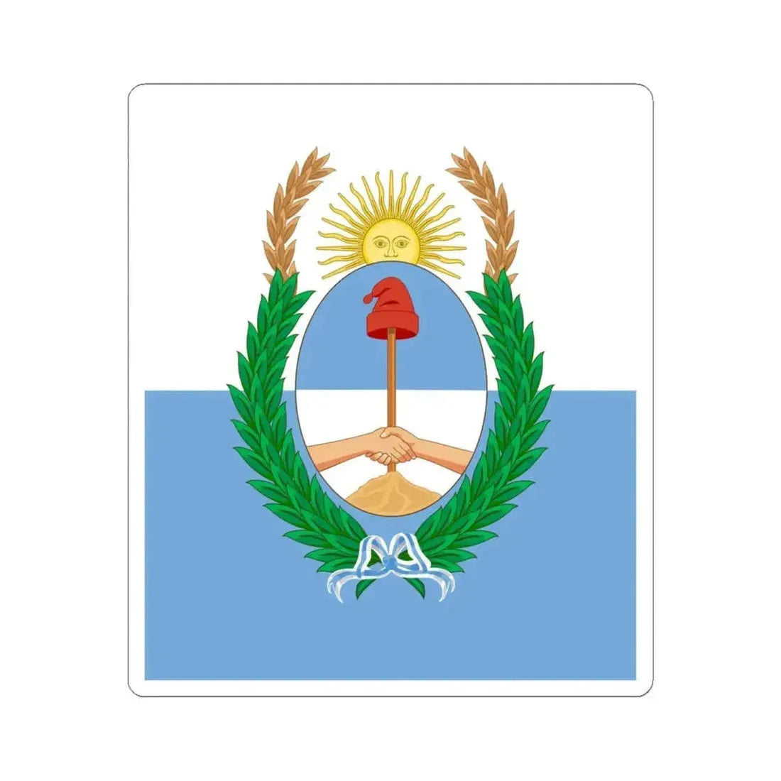Bandera de la Provincia de Mendoza (Argentina) STICKER Vinyl Kiss-Cut Decal 4 Inch White - The Sticker Space