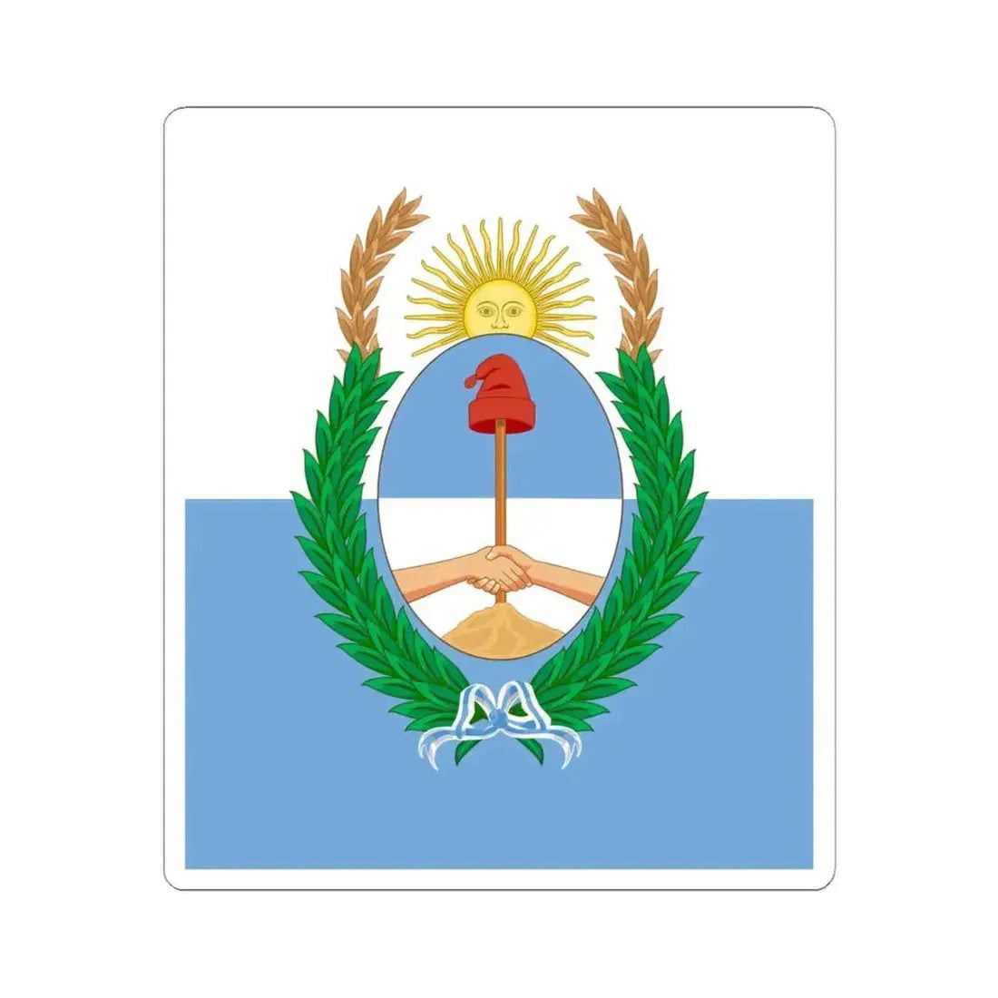 Bandera de la Provincia de Mendoza (Argentina) STICKER Vinyl Kiss-Cut Decal 6 Inch White - The Sticker Space