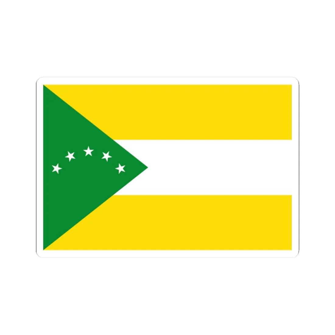 Bandera de la Provincia de Panama Oeste (Panama) STICKER Vinyl Kiss-Cut Decal 2 Inch White - The Sticker Space