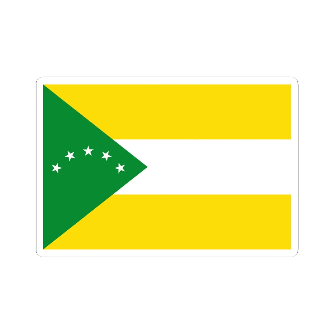 Bandera de la Provincia de Panama Oeste (Panama) STICKER Vinyl Kiss-Cut Decal 3 Inch White - The Sticker Space