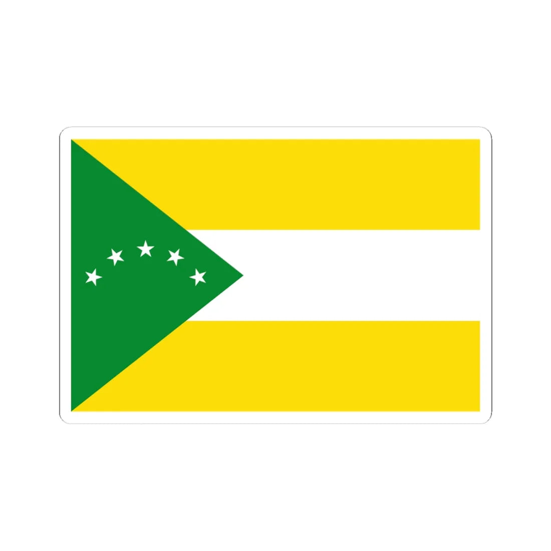 Bandera de la Provincia de Panama Oeste (Panama) STICKER Vinyl Kiss-Cut Decal 4 Inch White - The Sticker Space