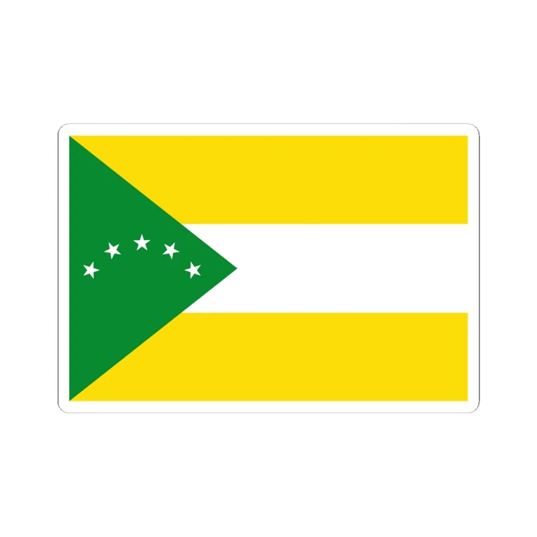 Bandera de la Provincia de Panama Oeste (Panama) STICKER Vinyl Kiss-Cut Decal 6 Inch White - The Sticker Space