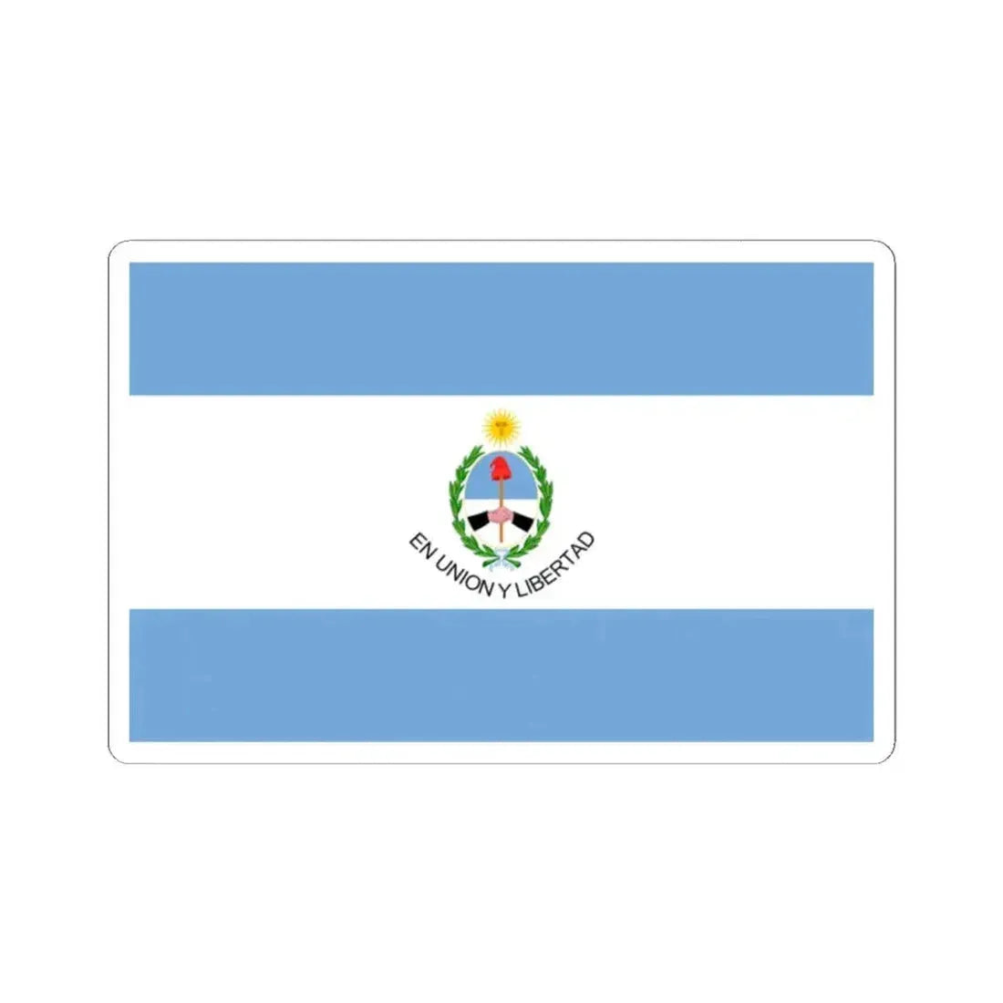 Bandera de la Provincia de San Juan (Argentina) STICKER Vinyl Kiss-Cut Decal 2 Inch White - The Sticker Space