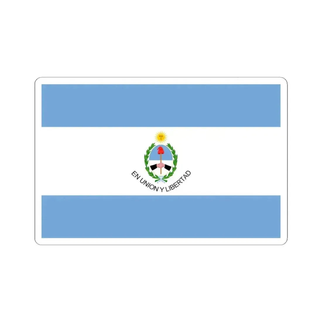 Bandera de la Provincia de San Juan (Argentina) STICKER Vinyl Kiss-Cut Decal 3 Inch White - The Sticker Space