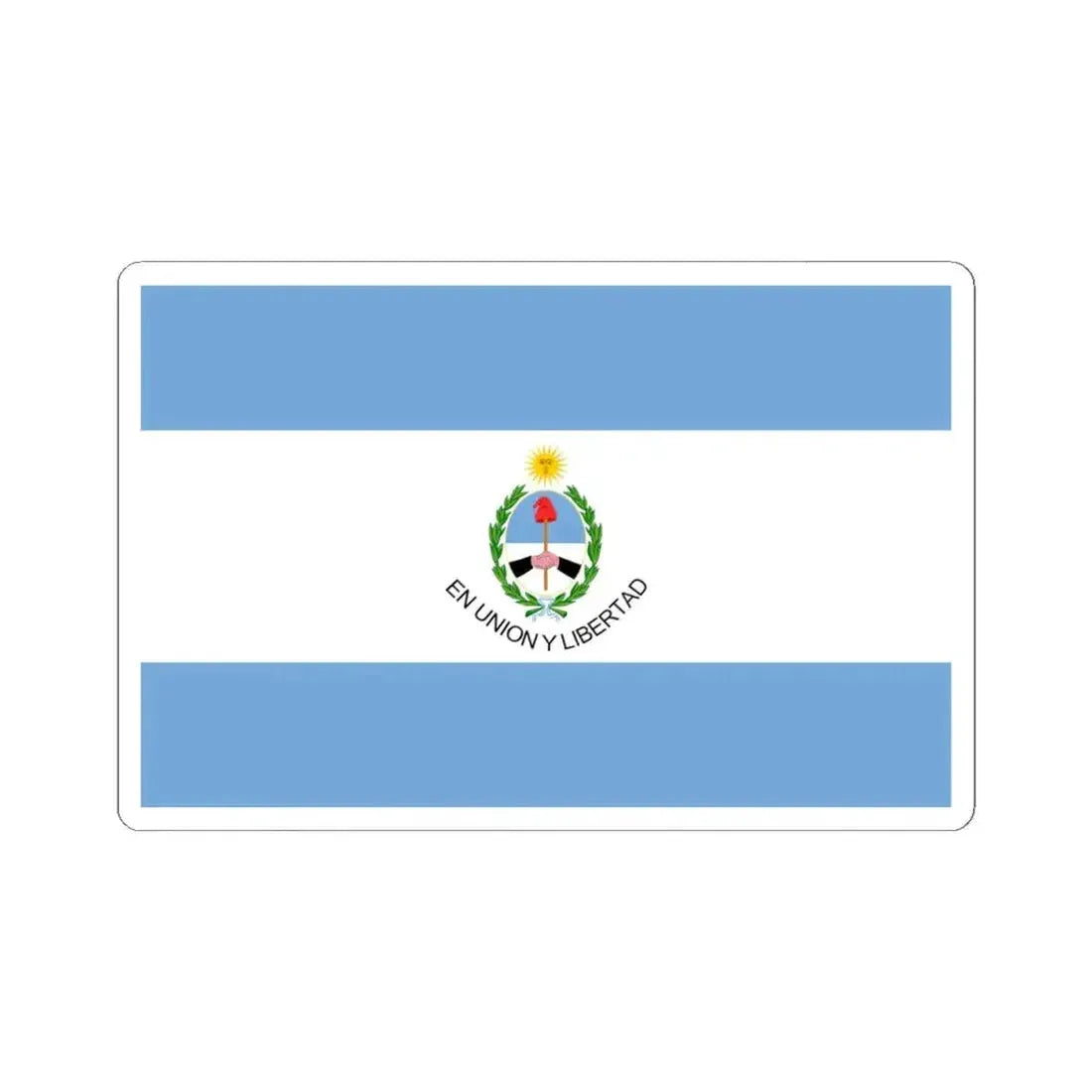 Bandera de la Provincia de San Juan (Argentina) STICKER Vinyl Kiss-Cut Decal 4 Inch White - The Sticker Space