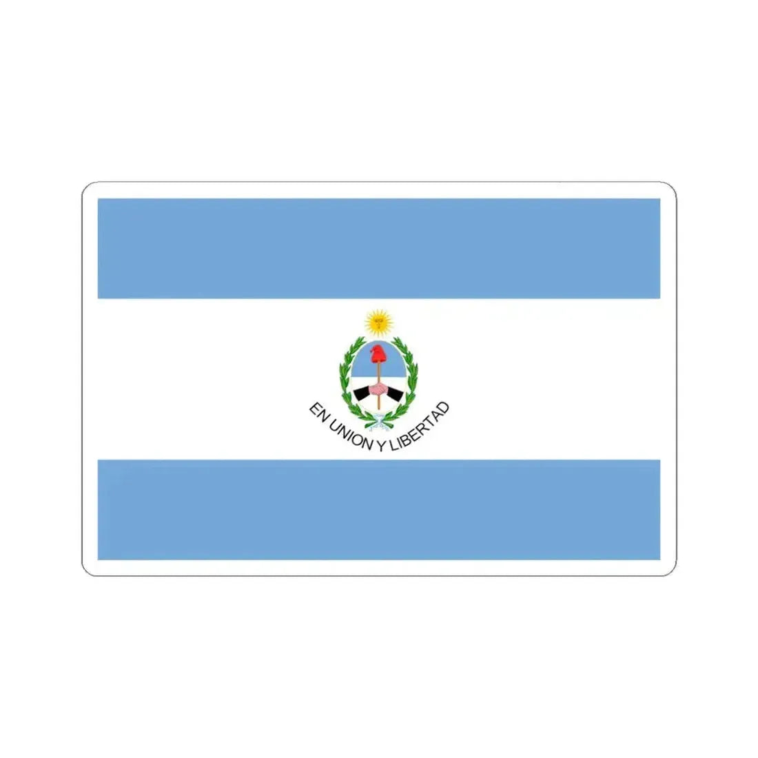 Bandera de la Provincia de San Juan (Argentina) STICKER Vinyl Kiss-Cut Decal 6 Inch White - The Sticker Space