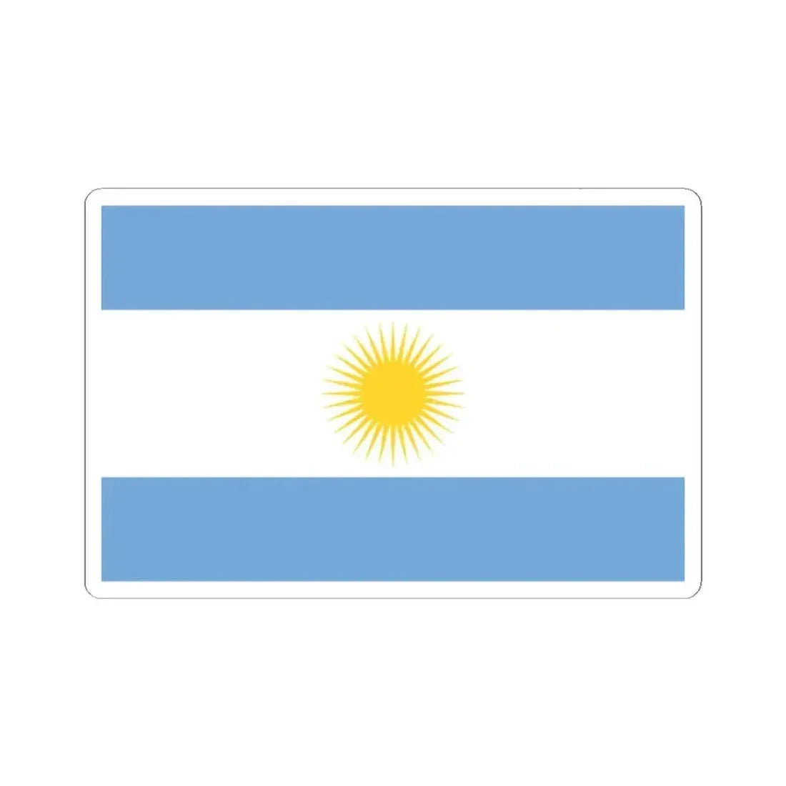 Bandera de la Provincia de San Juan reverso (Argentina) STICKER Vinyl Kiss-Cut Decal 2 Inch White - The Sticker Space