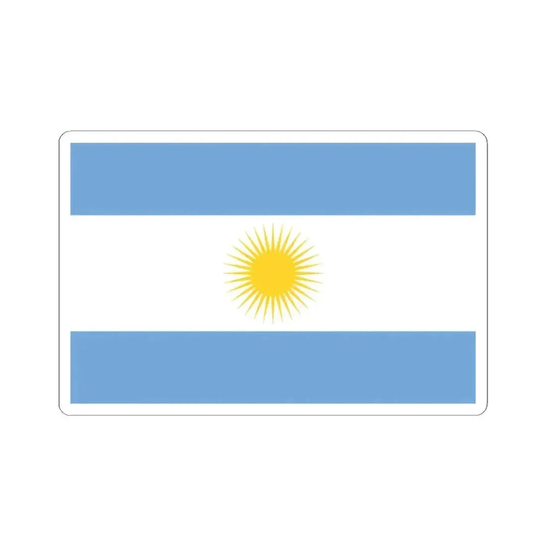 Bandera de la Provincia de San Juan reverso (Argentina) STICKER Vinyl Kiss-Cut Decal 3 Inch White - The Sticker Space