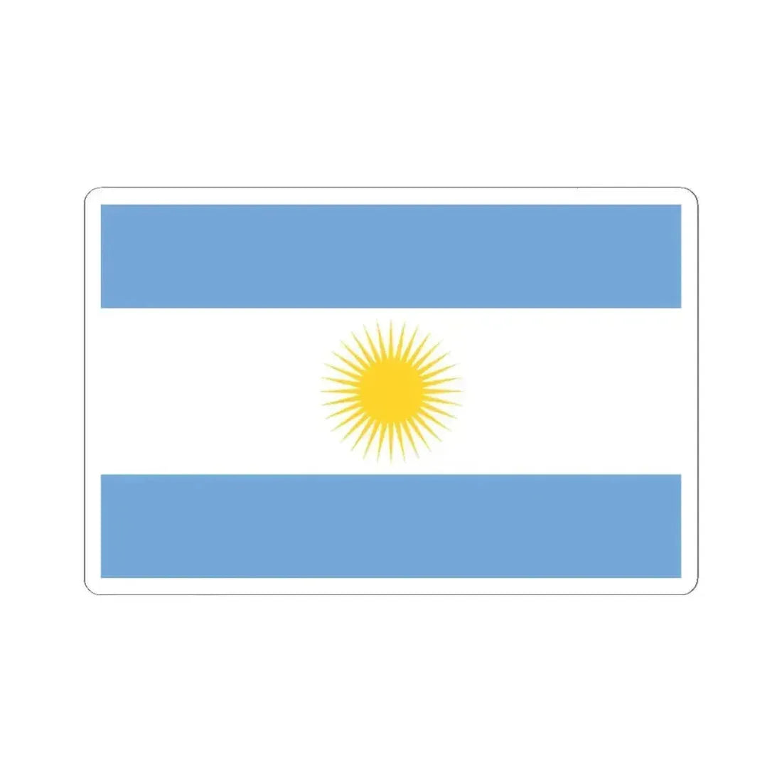 Bandera de la Provincia de San Juan reverso (Argentina) STICKER Vinyl Kiss-Cut Decal 4 Inch White - The Sticker Space