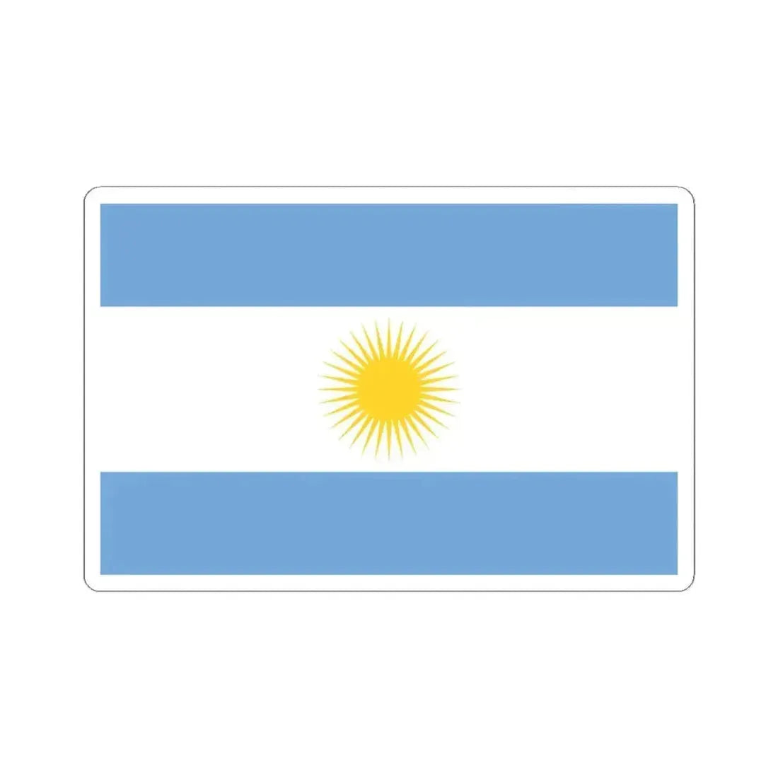 Bandera de la Provincia de San Juan reverso (Argentina) STICKER Vinyl Kiss-Cut Decal 6 Inch White - The Sticker Space