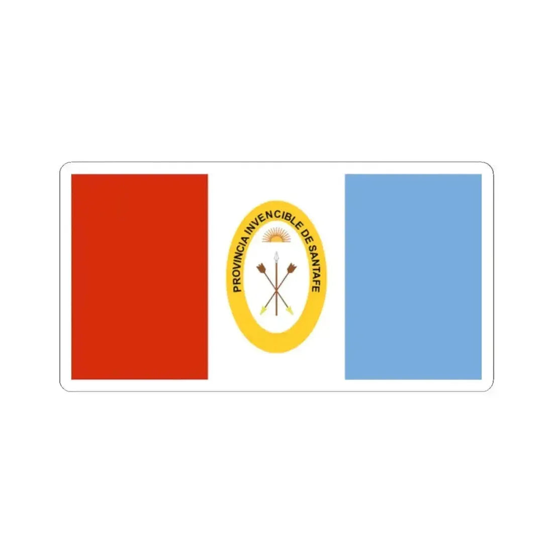 Bandera de la Provincia de Santa Fe (Argentina) STICKER Vinyl Kiss-Cut Decal 2 Inch White - The Sticker Space