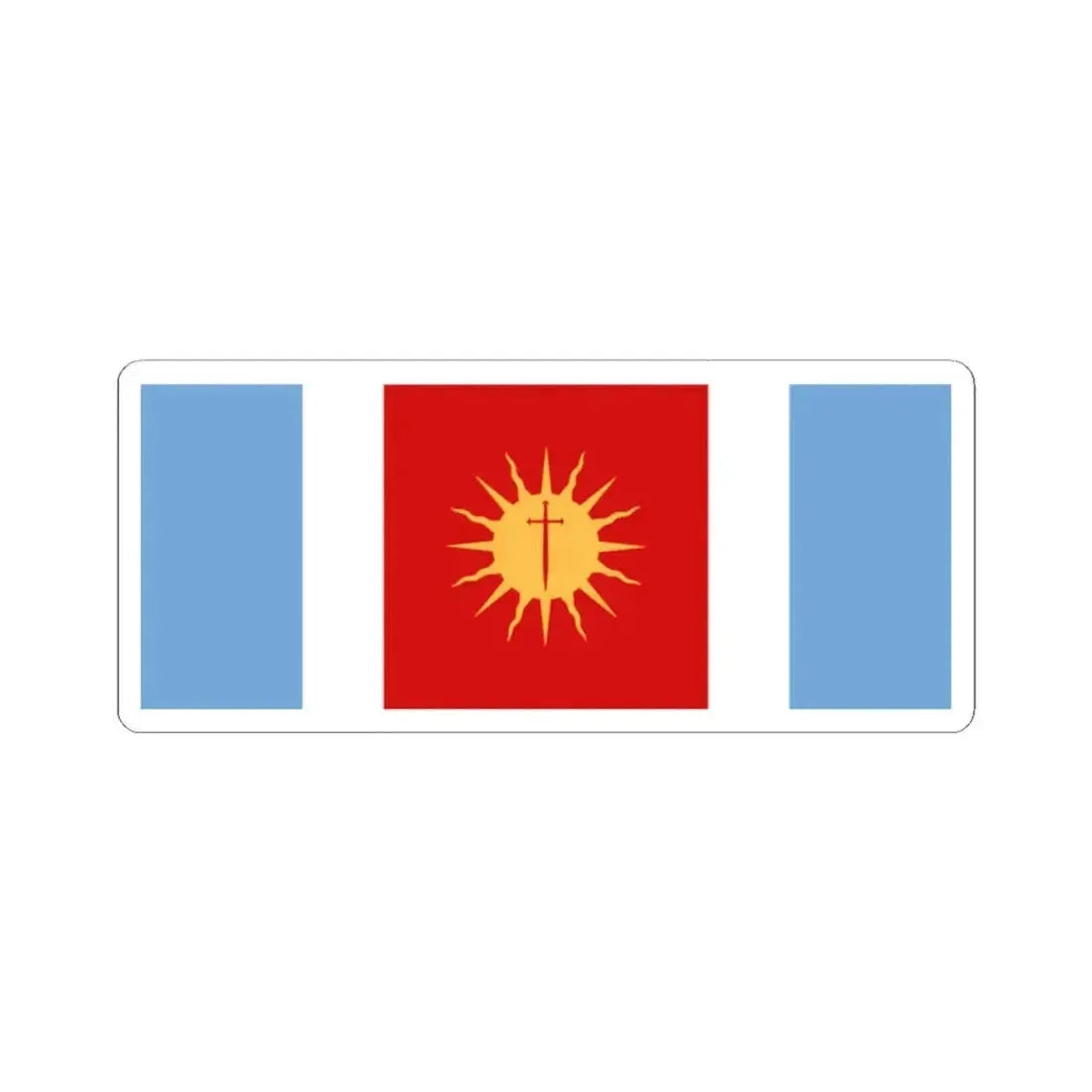 Bandera de la Provincia de Santiago del Estero (Argentina) STICKER Vinyl Kiss-Cut Decal 2 Inch White - The Sticker Space