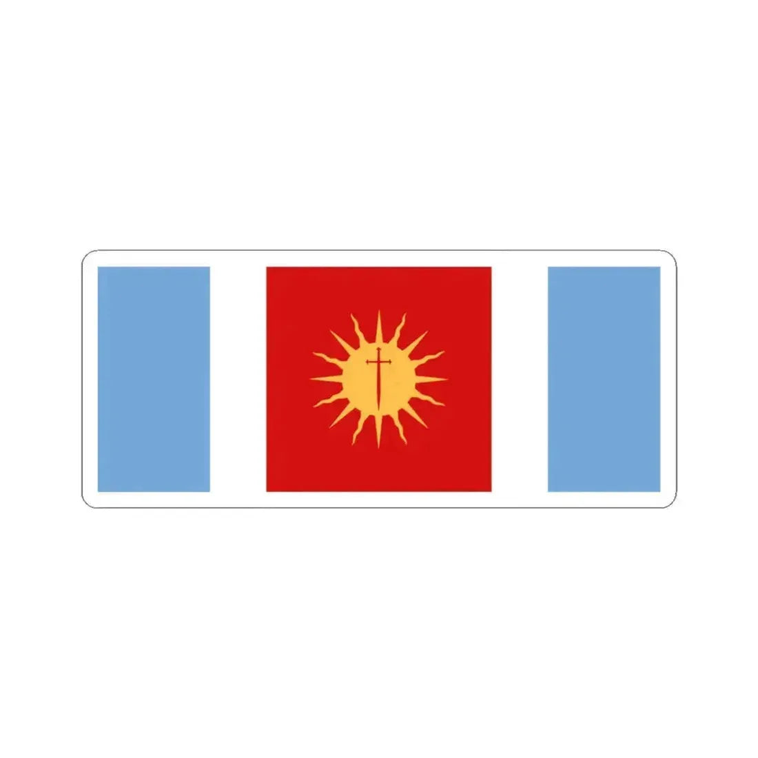 Bandera de la Provincia de Santiago del Estero (Argentina) STICKER Vinyl Kiss-Cut Decal 3 Inch White - The Sticker Space
