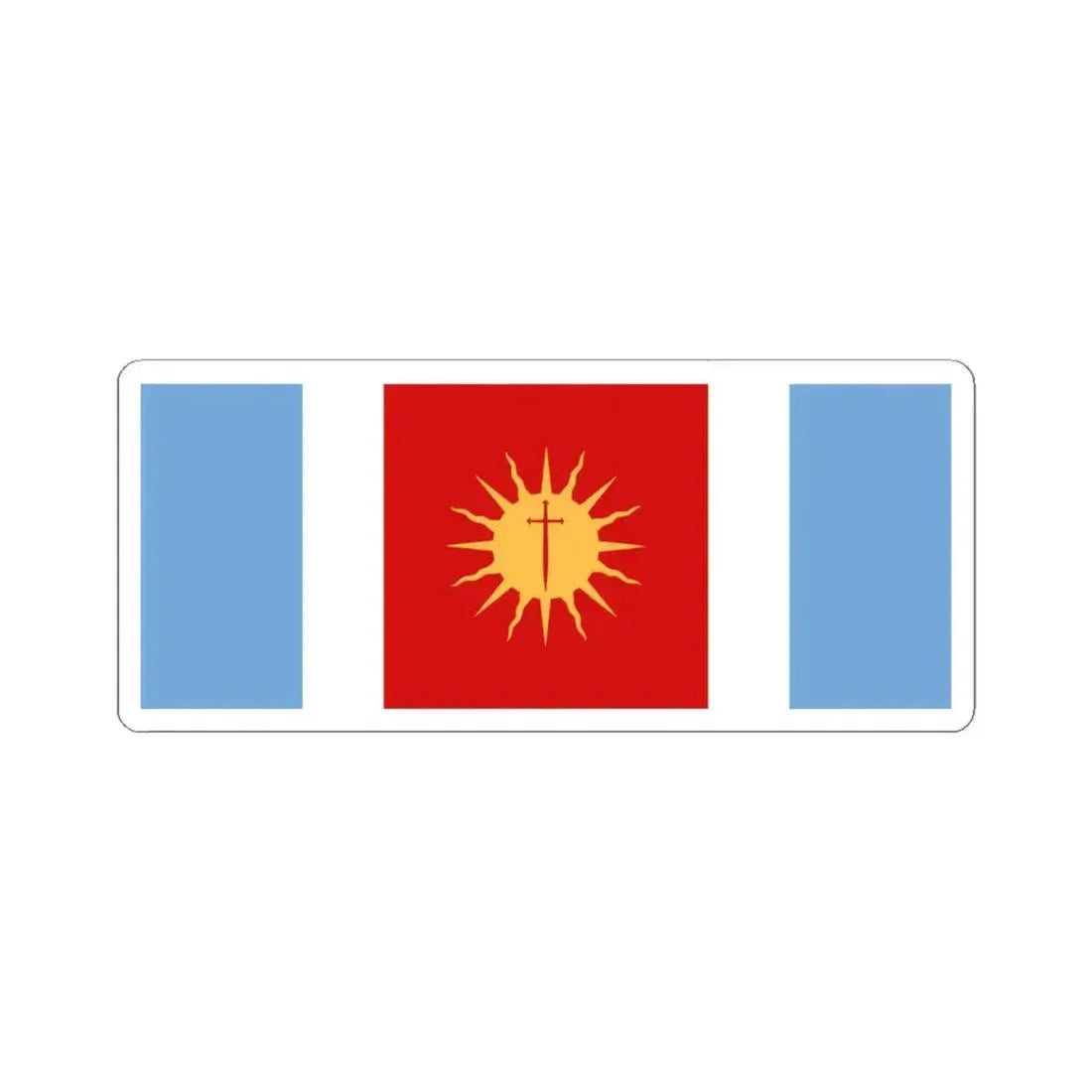 Bandera de la Provincia de Santiago del Estero (Argentina) STICKER Vinyl Kiss-Cut Decal 4 Inch White - The Sticker Space