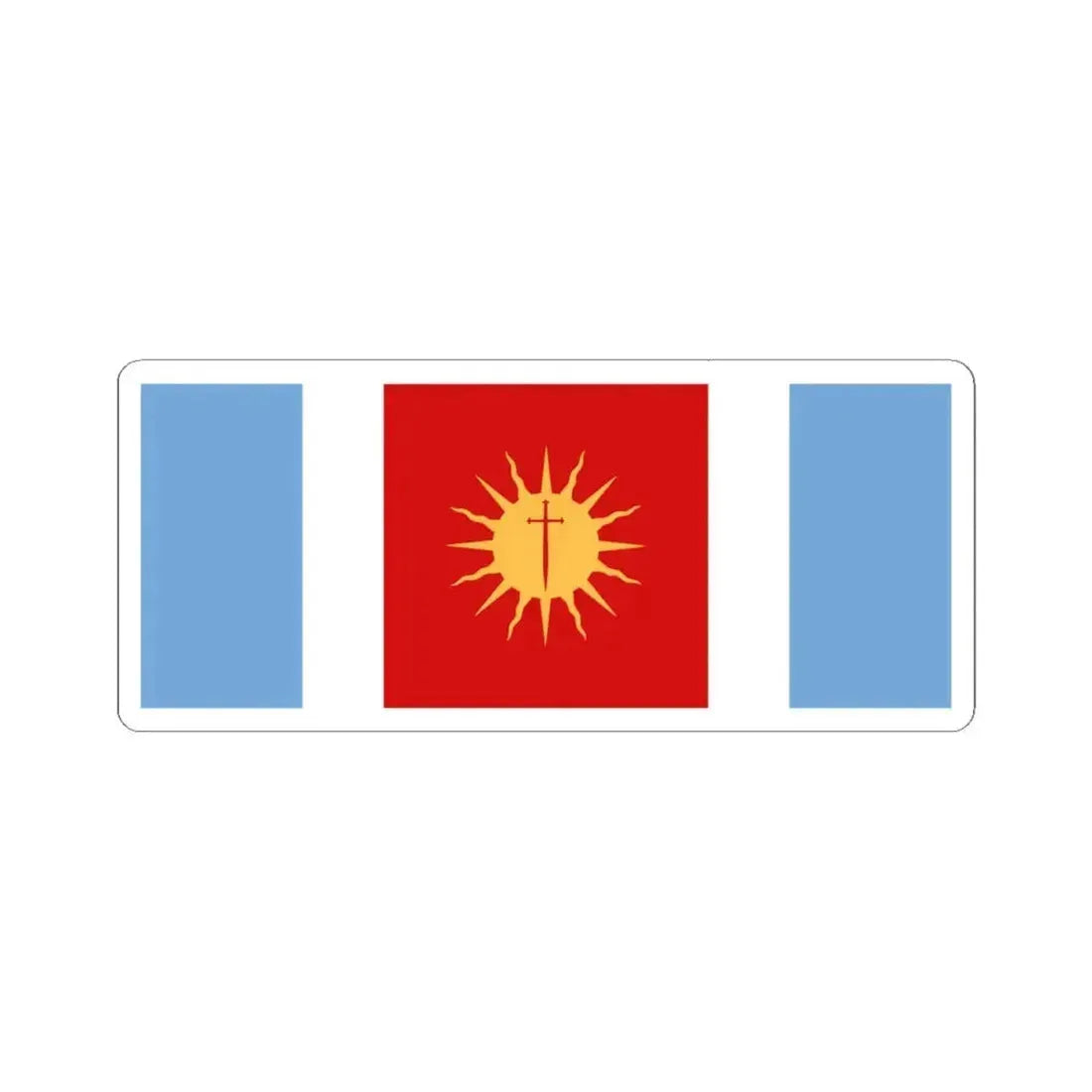 Bandera de la Provincia de Santiago del Estero (Argentina) STICKER Vinyl Kiss-Cut Decal 6 Inch White - The Sticker Space