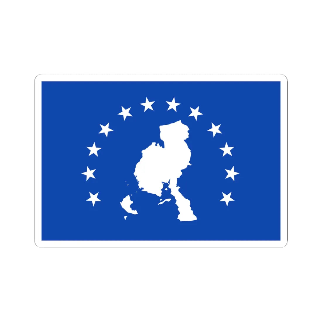 Bandera de la Provincia de Veraguas (Panama) STICKER Vinyl Kiss-Cut Decal 4 Inch White - The Sticker Space