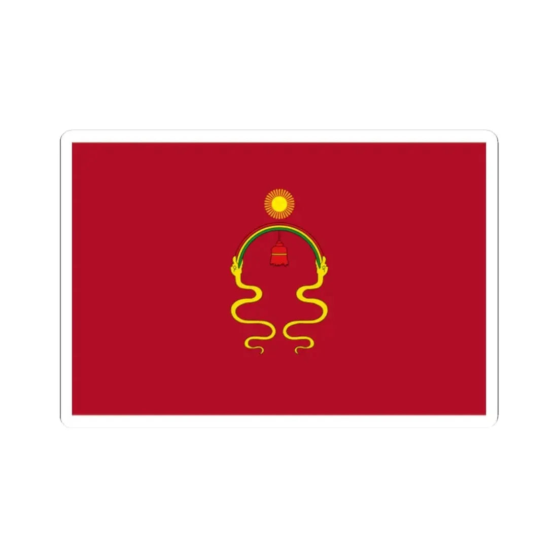 Bandera de la rebelion de 1780 (Peru) STICKER Vinyl Kiss-Cut Decal 2 Inch White - The Sticker Space