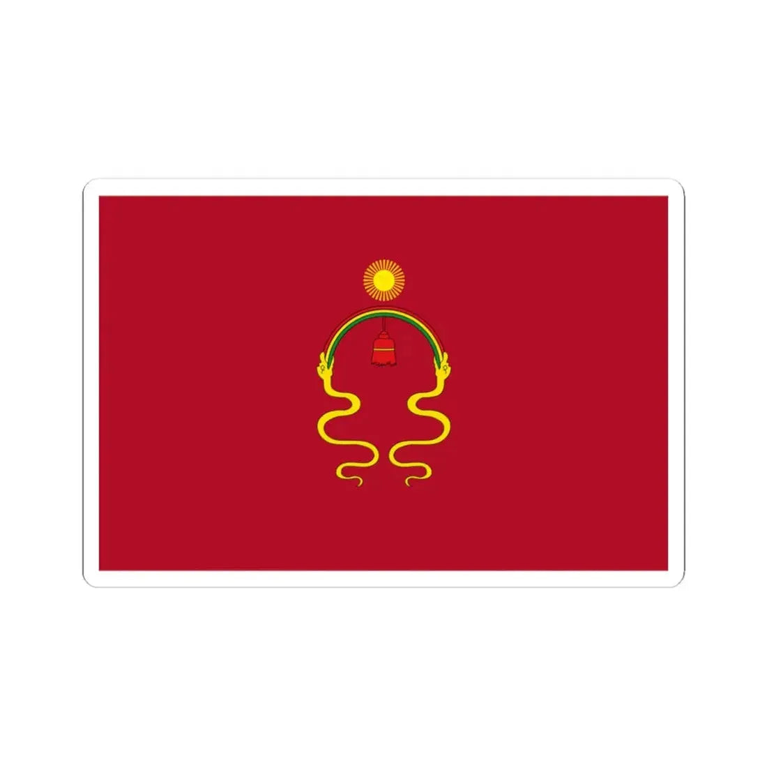 Bandera de la rebelion de 1780 (Peru) STICKER Vinyl Kiss-Cut Decal 3 Inch White - The Sticker Space